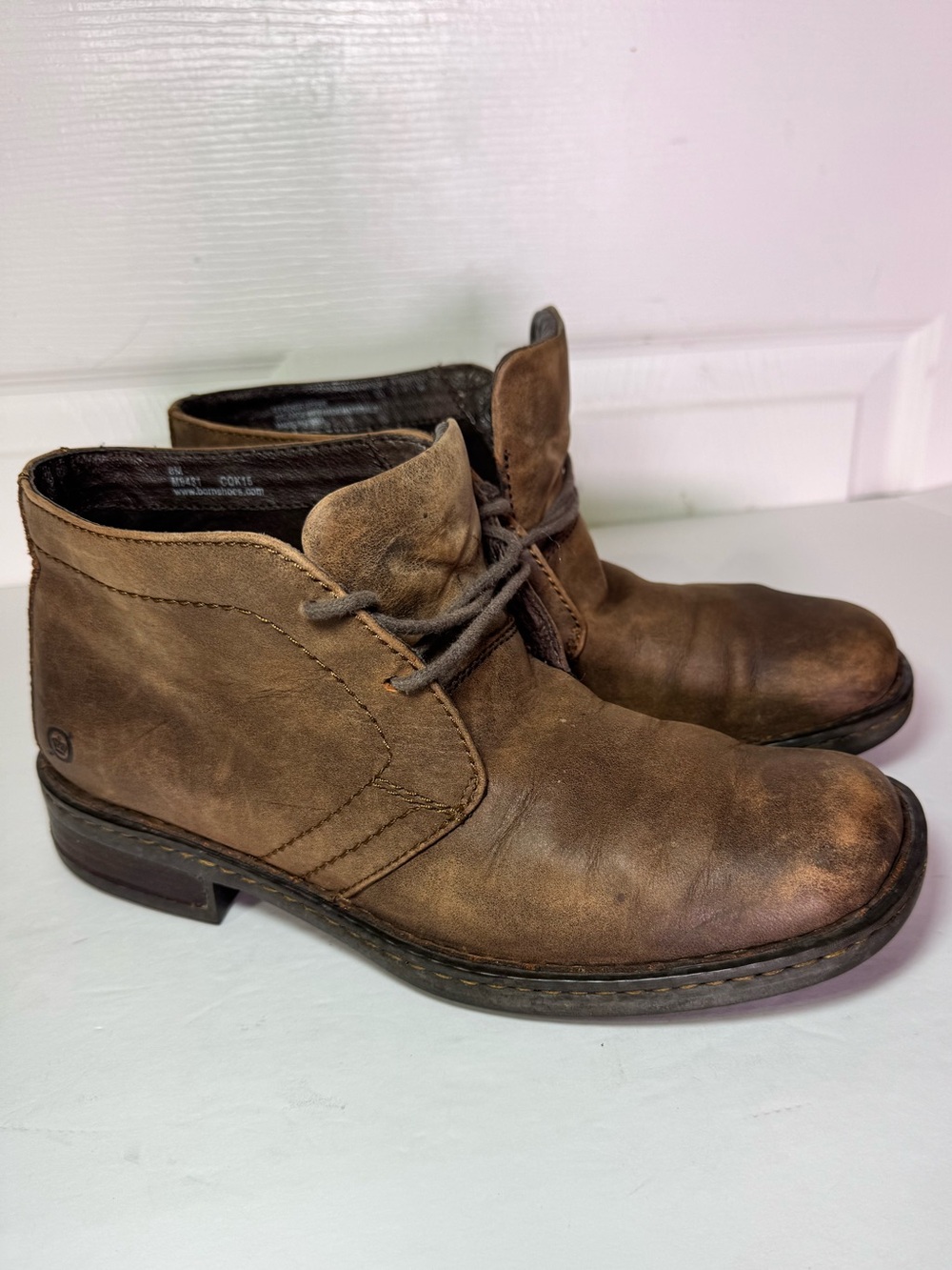 Born Handcrafted Brown Leather Lace-Up Chukka Boots Men’s Size 8 M